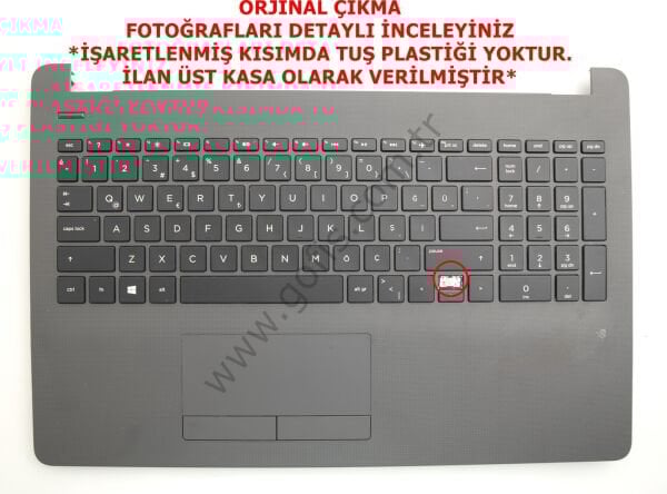 HP PAVILION 15 250 G6 255 G6 ÜST KASA AP204000E20 AM204000100 *YUKARI YÖN OK TUŞU PLASTİĞİ YOKTUR*