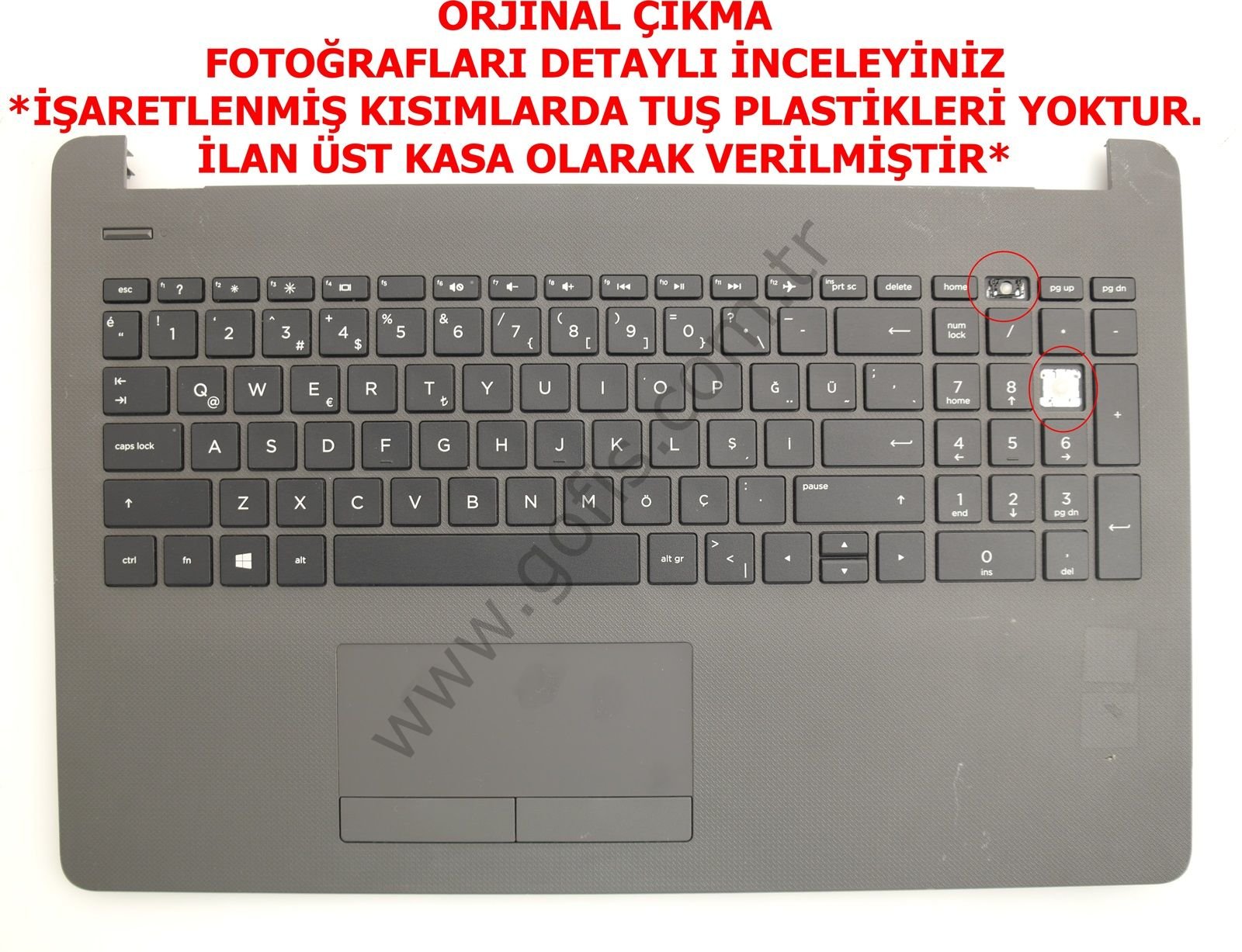 HP PAVILION 15 250 G6 255 G6 ÜST KASA AP204000E20 AM204000100 *END VE 9 TUŞU PLASTİĞİ YOKTUR*