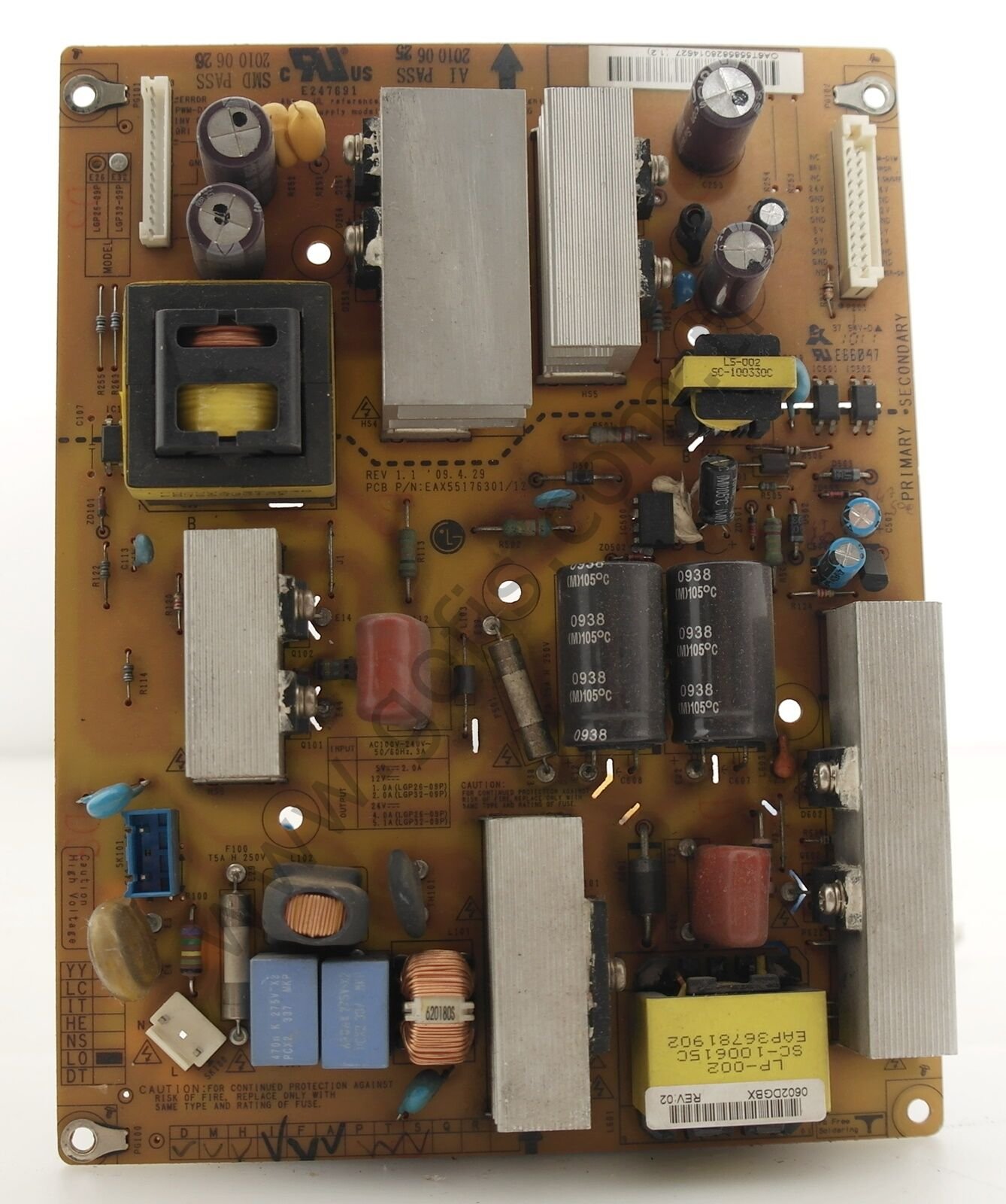 EAX55176301/12 POWER BOARD LGP26-09P LGP32-09P BESLEME KARTI