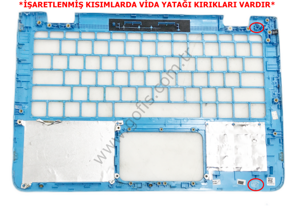 HP X360 11-AA ÜST KASA AP1U4000370 KLAVYE KASASI *İŞARETLENMİŞ VİDA YATAKLARI KIRIKTIR*