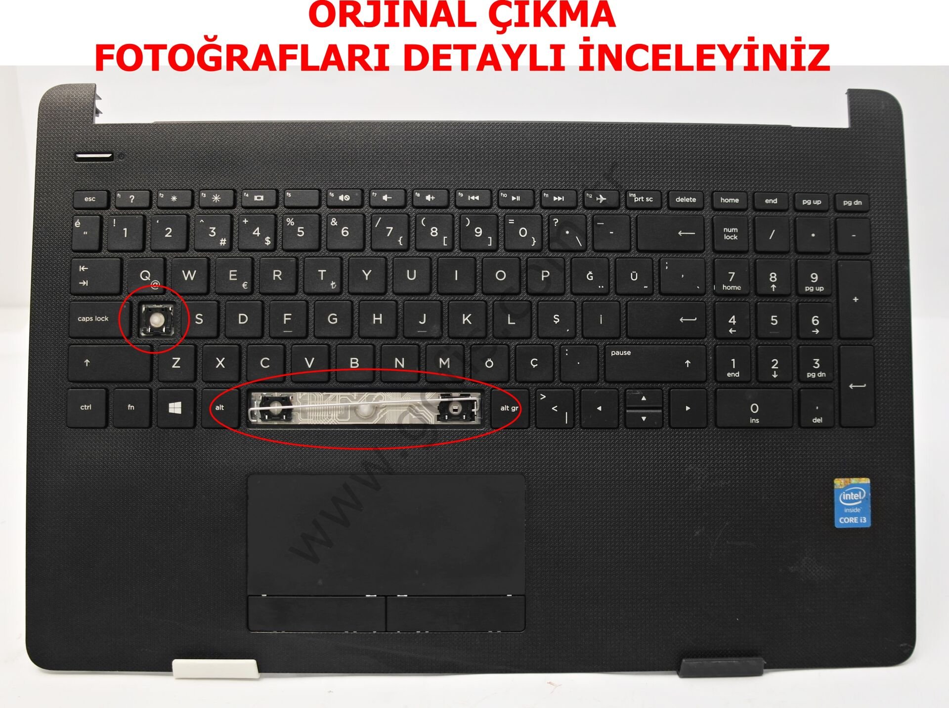 HP 15-BS153NT ÜST KASA KLAVYE KASASI AP204000E00SVT *EKSİK TUŞ*