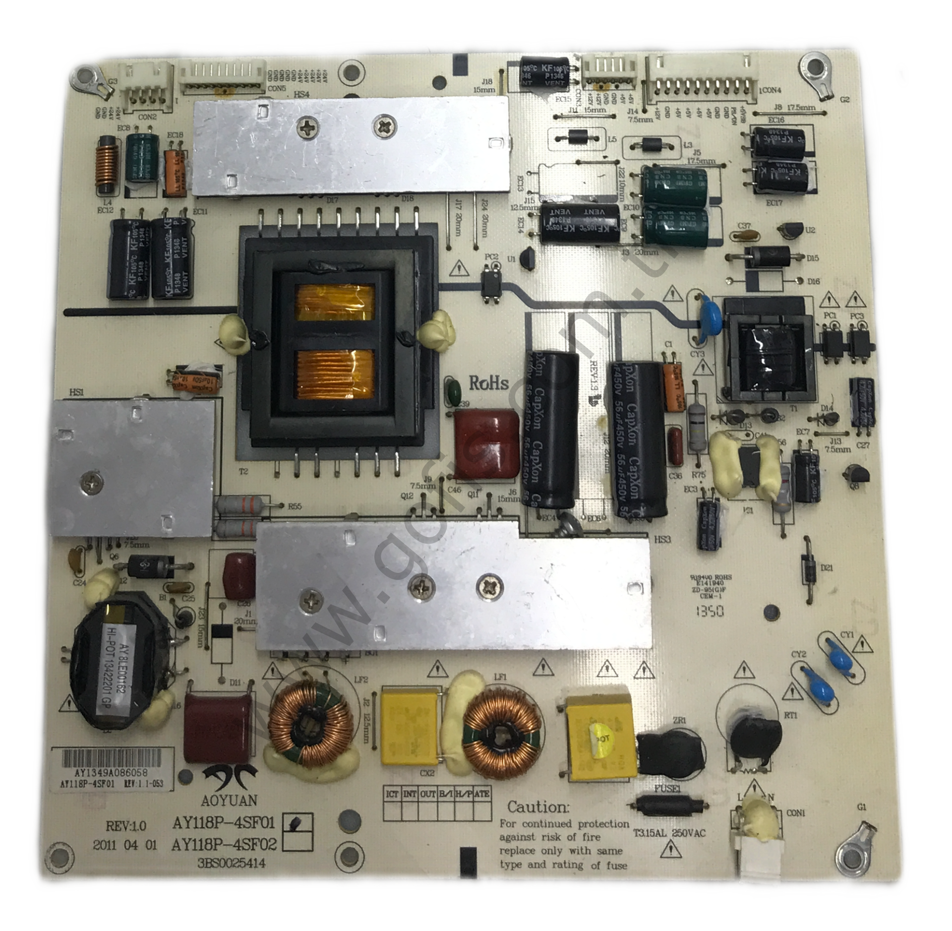 SUNNY SN040DLD12AT022-SMF, SN042DLD12AT022-SMF POWER BOARD 3BS0025414 AY118P-4SF01 AY118P-4SF02 BESLEME KARTI