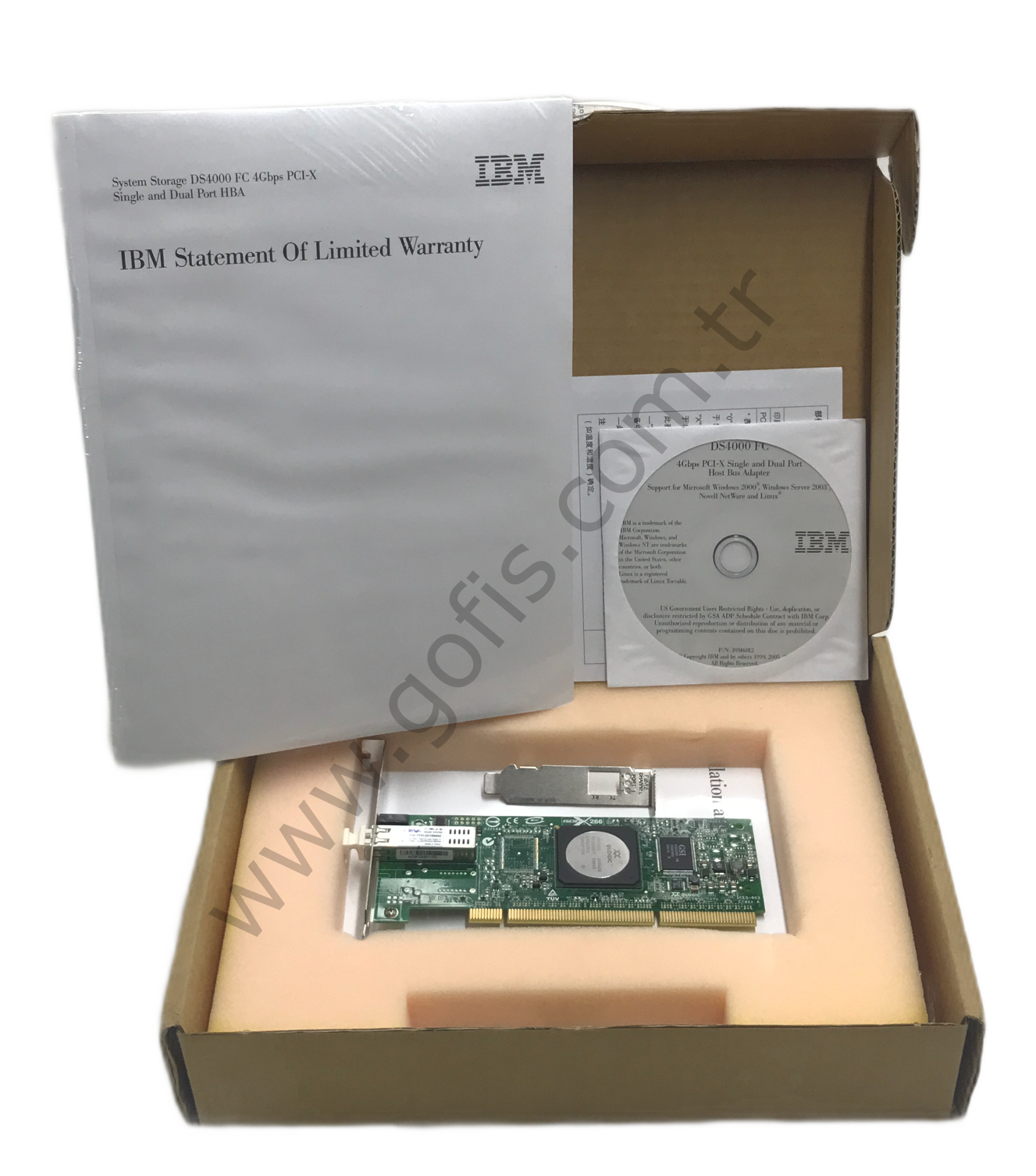 IBM QLA2460-IBMX 4GB SİNGLE PORT FİBER CHANNEL PCI-X NETWORK ADAPTER 39M6018 39M6017