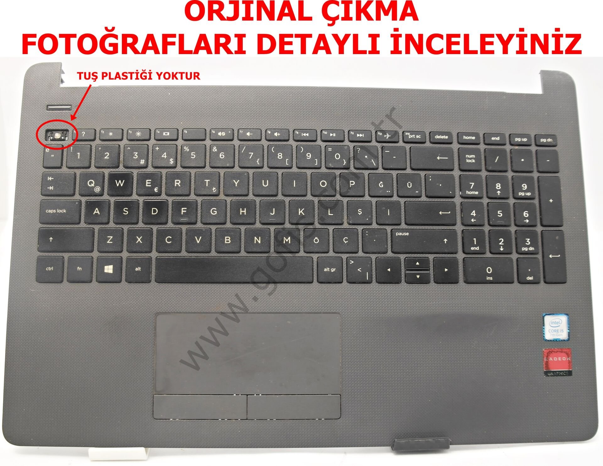 HP PAVİLİON 15 250 G6 255 G6 ÜST KASA KLAVYE AP204000E20 KLAVYE KASASI *ESC TUŞ PLASTİĞİ YOKTUR*