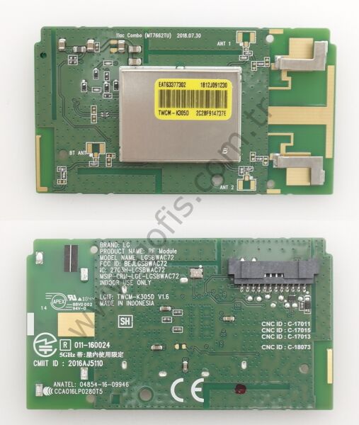 LG 43UJ630V WİFİ MODÜL LGSBWAC72 TWCM-K305D 2016AJ5110 011-160024 EAT63377302 WİRELESS MODÜL