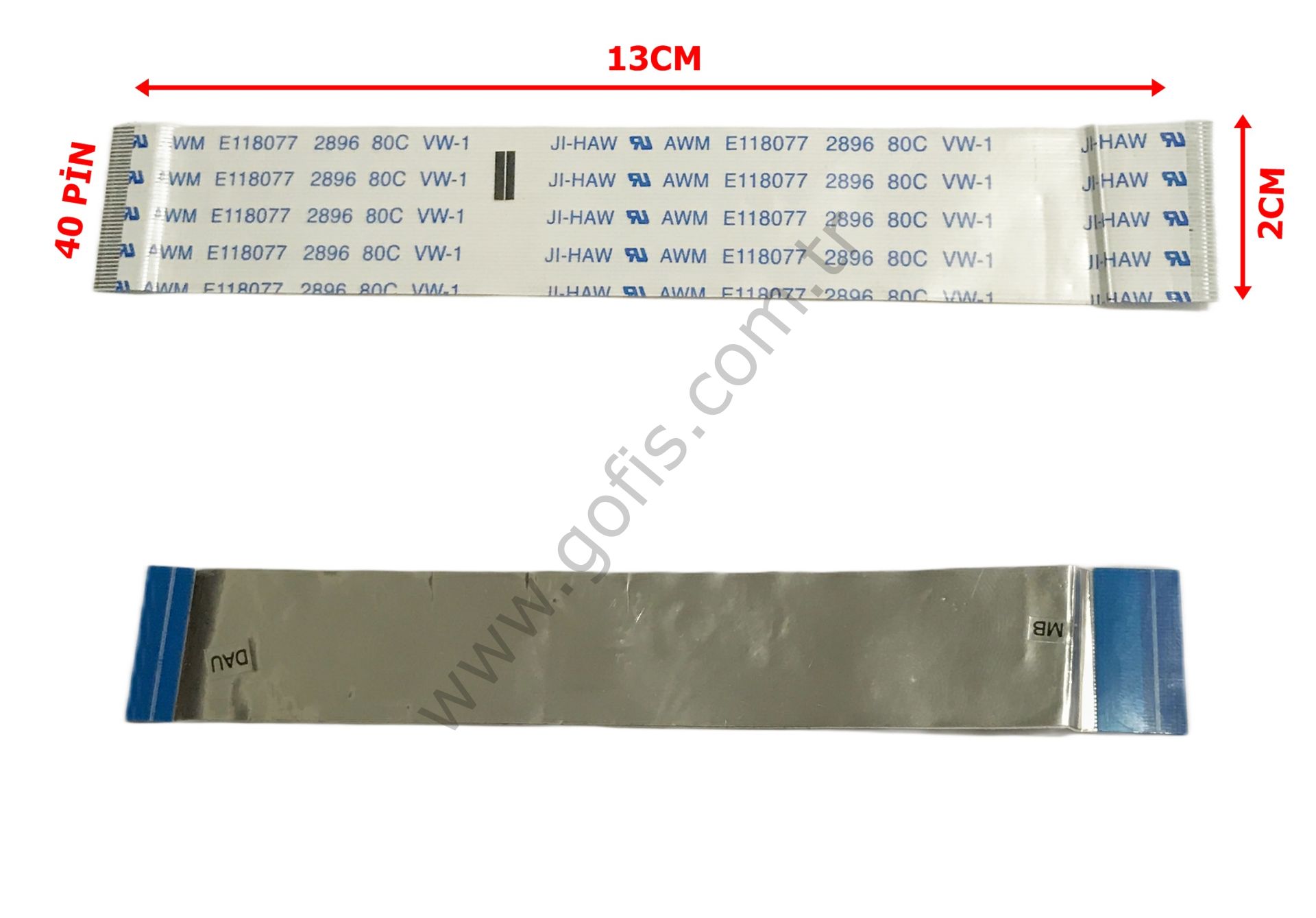 JI-HAW AWM E118077 2896 80C VW-1 FLEX KABLO 2CM 13CM 40 PİN FLEX CABLE