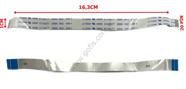 JI-HAW AWM E118077 2896 80C VW-1 FLEX KABLO 1CM 16,3CM 20 PİN FLEX CABLE