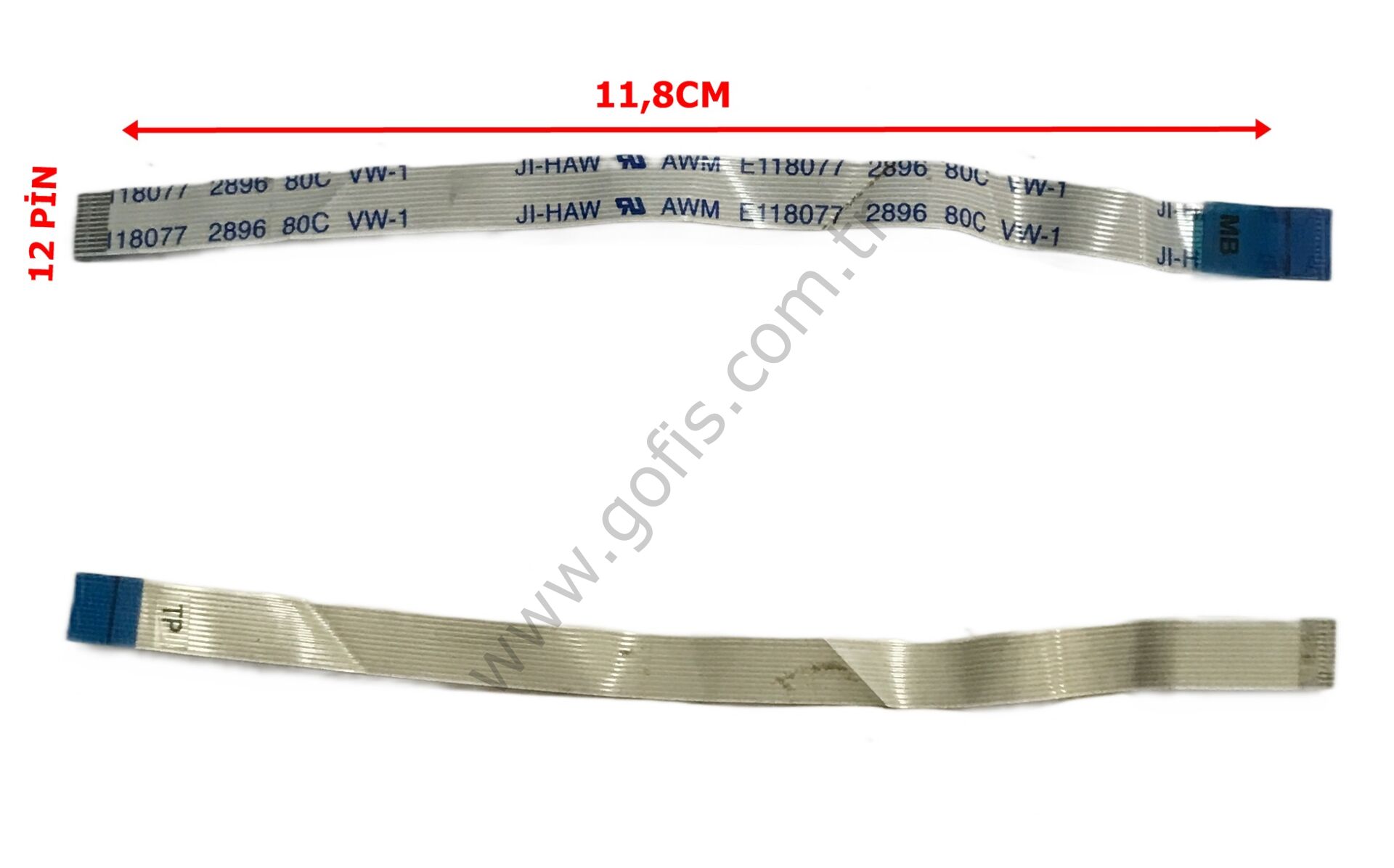 JI-HAW AWM E118077 2896 80C VW-1 FLEX KABLO 11,8CM 12 PİN FLEX CABLE