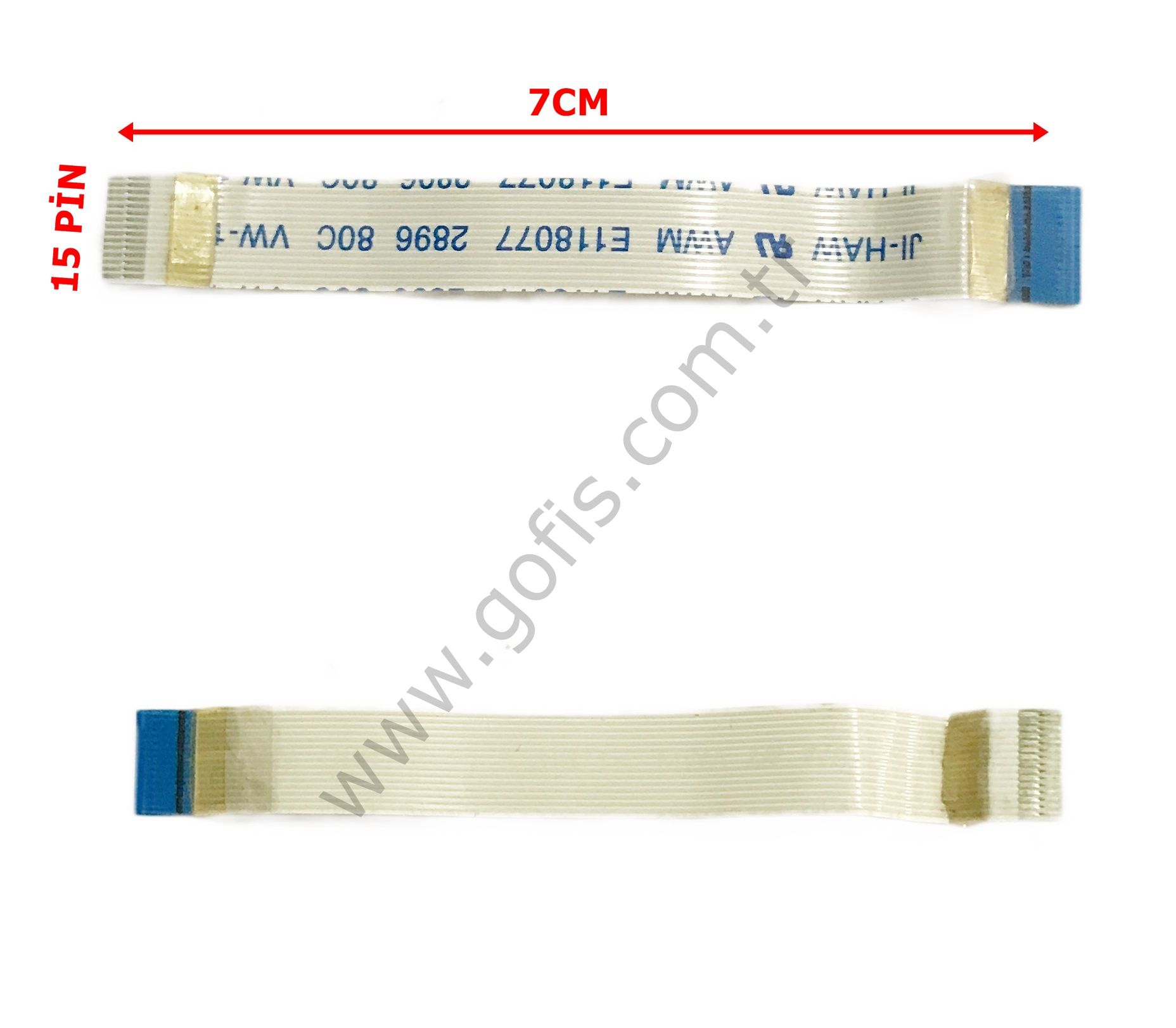 JI-HAW AWM E118077 2896 80C VW-1 FLEX KABLO 7CM 15 PİN FLEX CABLE