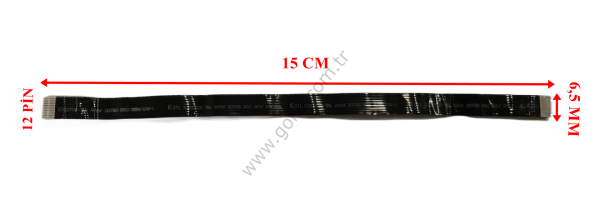 K0TL E220709 AWM 20798 80C 60V VW-1 FLEX KABLO 14,8CM 12 PİN FLEX CABLE