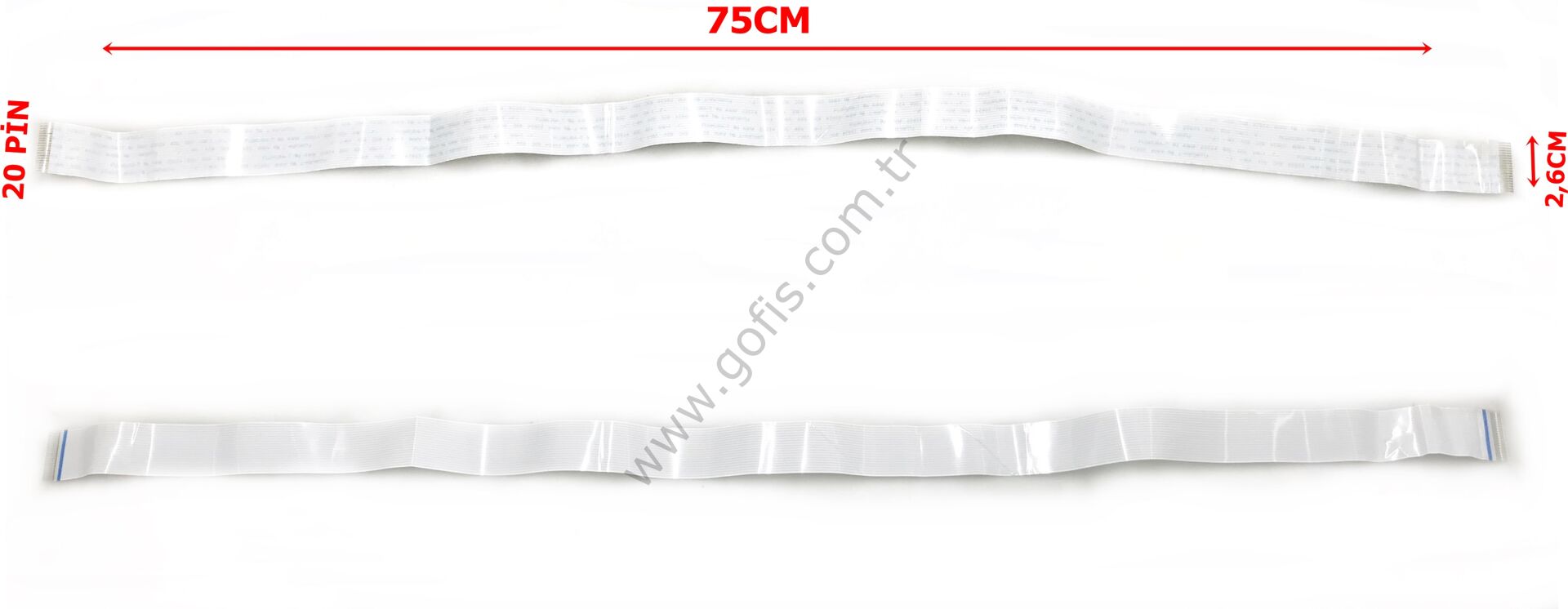FUJIKURA -T AWM 20624 80C 60V VW-1 -F- FLEX KABLO 2,6CM 75CM 20 PİN FLEX CABLE