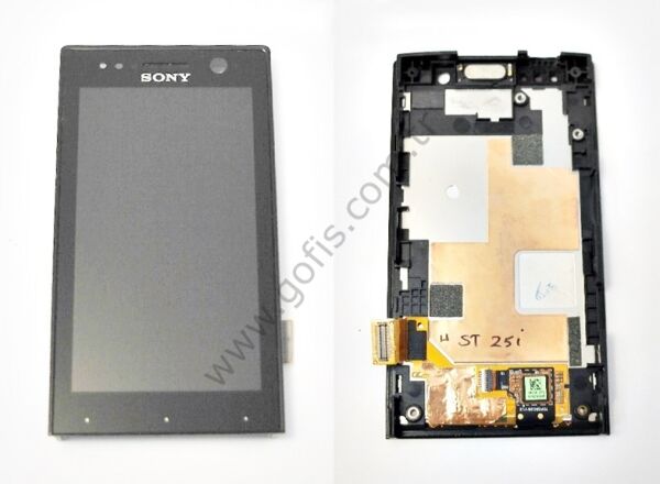 SONY XPERİA U ST25İ LCD EKRAN DOKUNMATİK SİYAH %100 ORİJİNAL