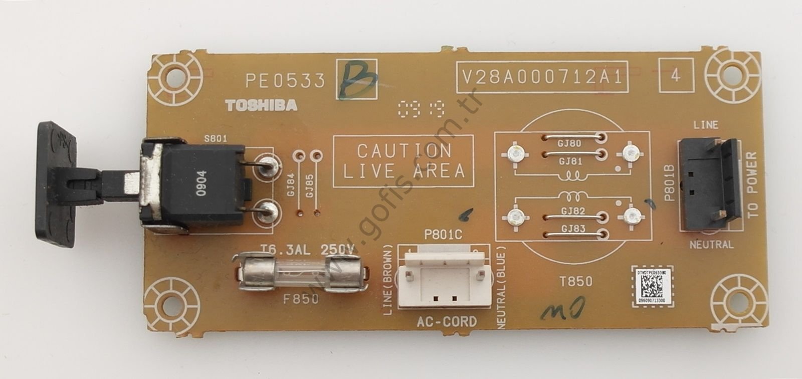 TOSHIBA PE0533 V28A000712A1 TUŞ TAKIMI CCP-6400S ON OFF SWITCH