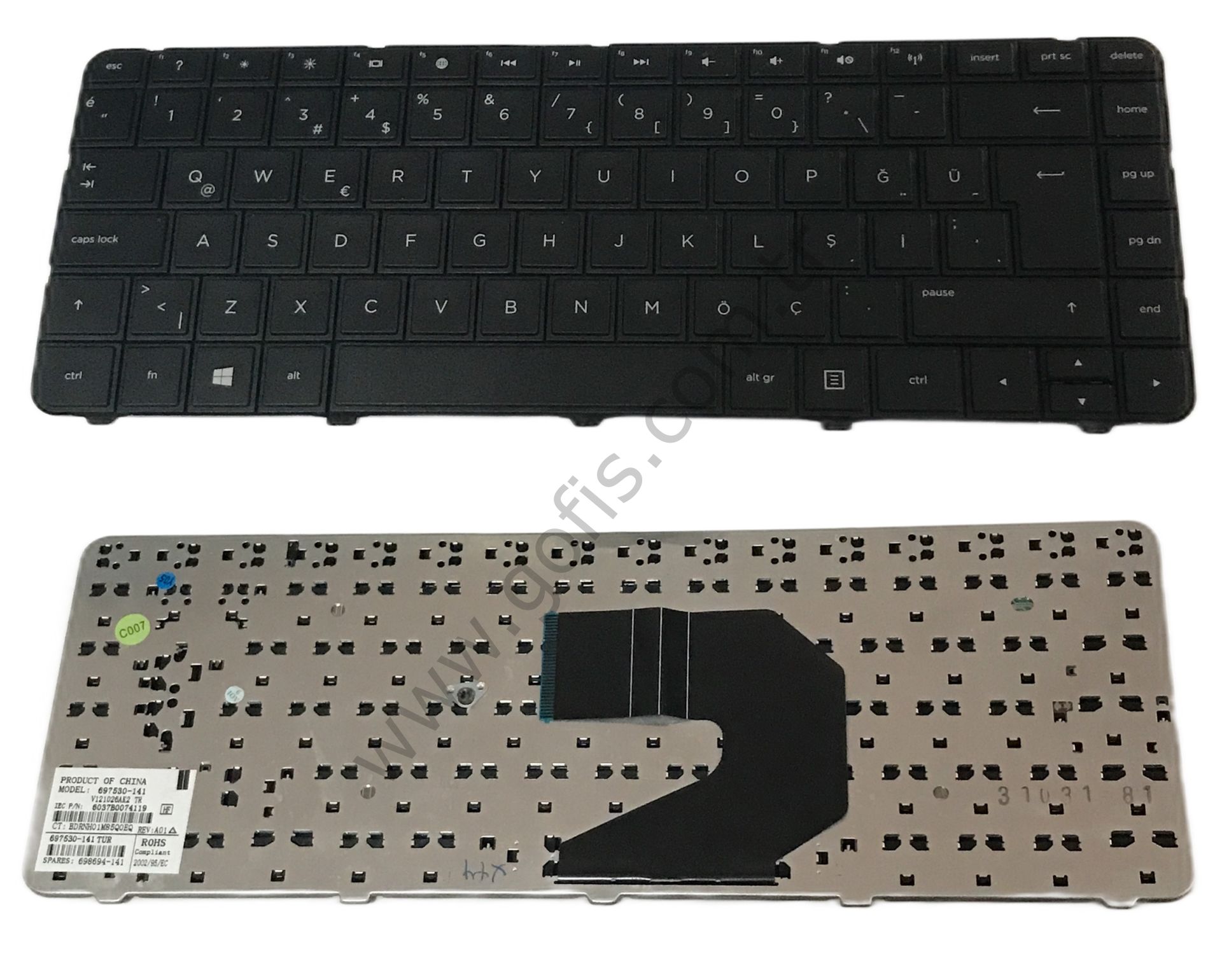 HP PAVİLİON CQ57 CQ58 G4-1000 G6-1000 KLAVYE TÜRKÇE Q V121026AK2 697530-141 698694-141