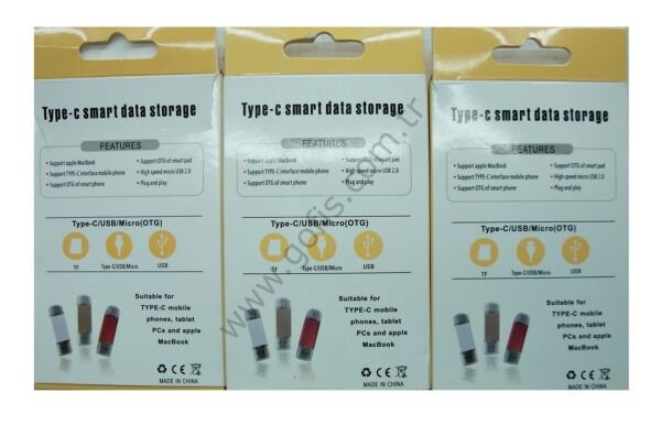 3 İN 1 KART OKUYUCU TYPE-C, USB VE MİCRO USB MİCRO SD OTG KART OKUYUCU
