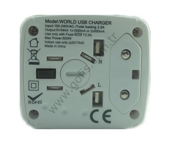 SWISS WORLD 2XUSB USB CHARGER SEYAHAT ADAPTÖRÜ