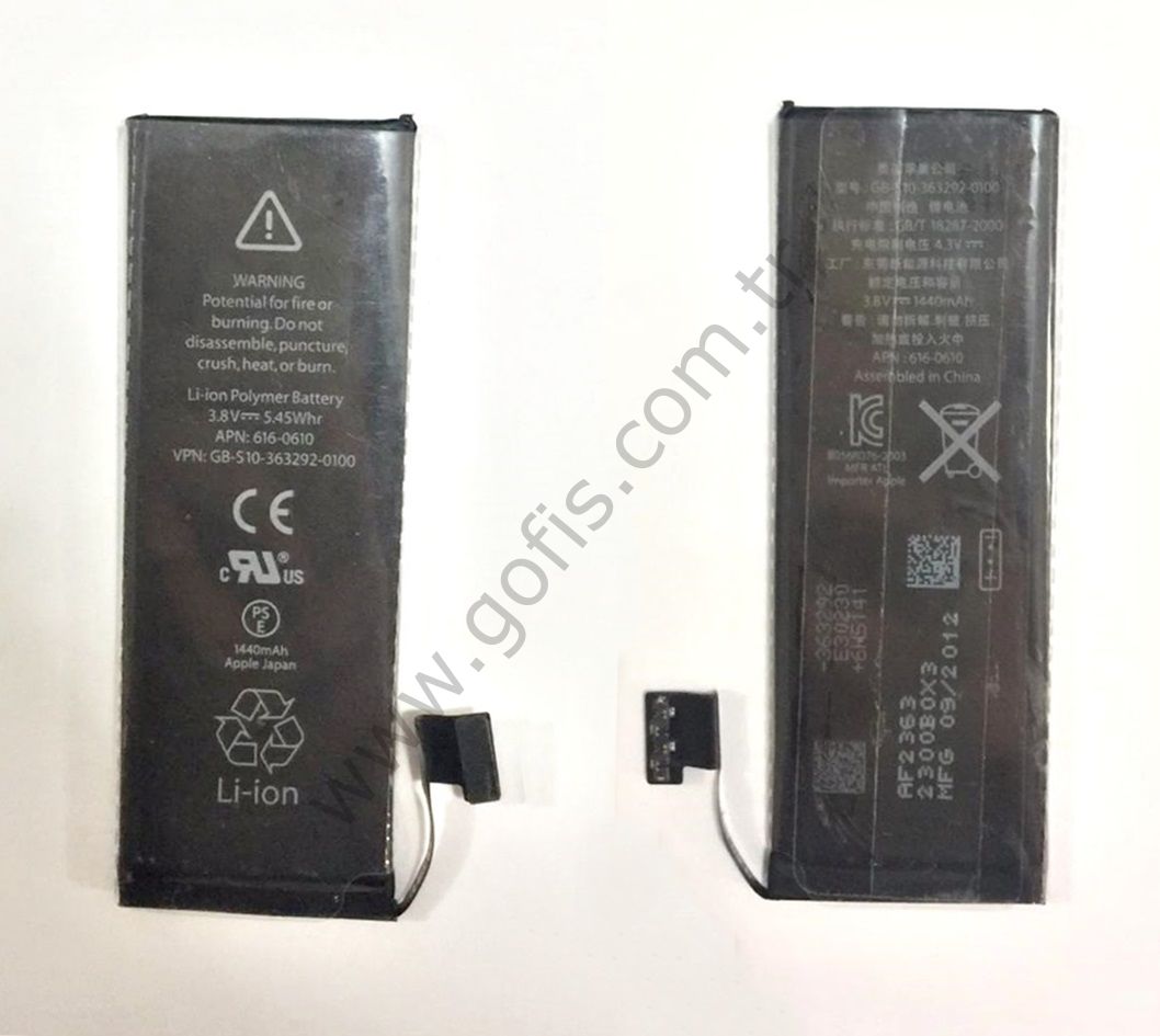 APPLE İPHONE 5 PİL BATARYA 616-0610 1440MAH %100 UYUMLU