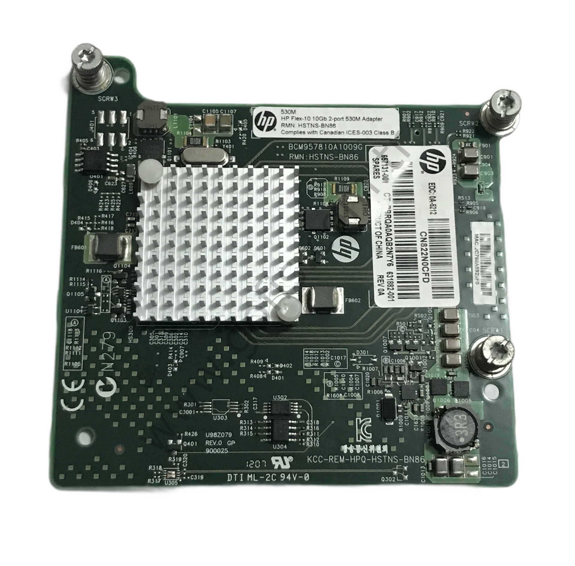HP FLEX-10 10GB 2-PORT 530M NETWORK ADAPTER HSTNS-BN86 657131-001 631882-001