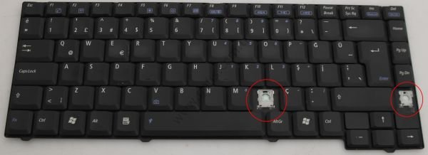 ASUS X59SR KLAVYE TÜRKÇE Q 04GN9V1KTU13 MP-07B36TQ-5283 *YEDEK PARÇA AMAÇLI*