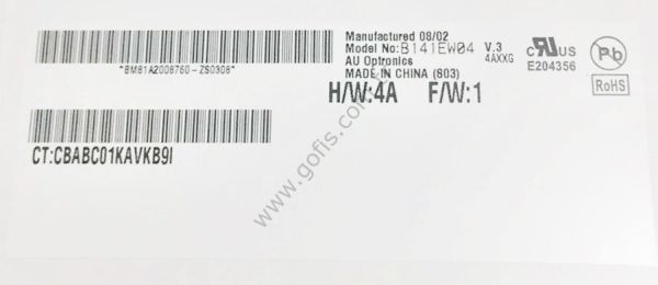 B141EW04 V.3 NOTEBOOK LCD EKRAN FLORESANLI 14.1'' 30 PİN