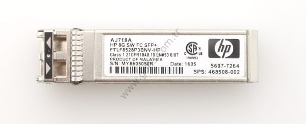 HP AJ718A 8G SW FC SFP+ TRANSCEIVER MODÜL FTLF8528P3BNV-HP 468508-002 5697-7264