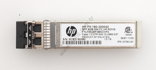 HP 180-200040 8GB SW FC SFP TRANSCEİVER MODÜL FTLF8528P3BNVHP2 5697-1336 657883-001
