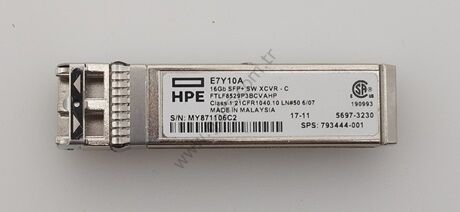 HPE E7Y10A 16GB SW XCVR-C SFP+ TRANSCEİVER MODÜL 21CFR1040.10 5697-3230 793444-001