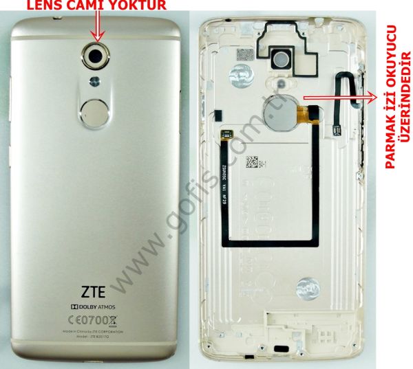 ZTE AXON 7 MİNİ ARKA KASA KAPAK METAL GOLD %100 ORİJİNAL