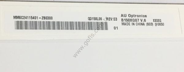B150XG07 V.6 QD15XL06 Rev:3 LCD EKRAN FLORESANLI MAT 15'' 30 PİN