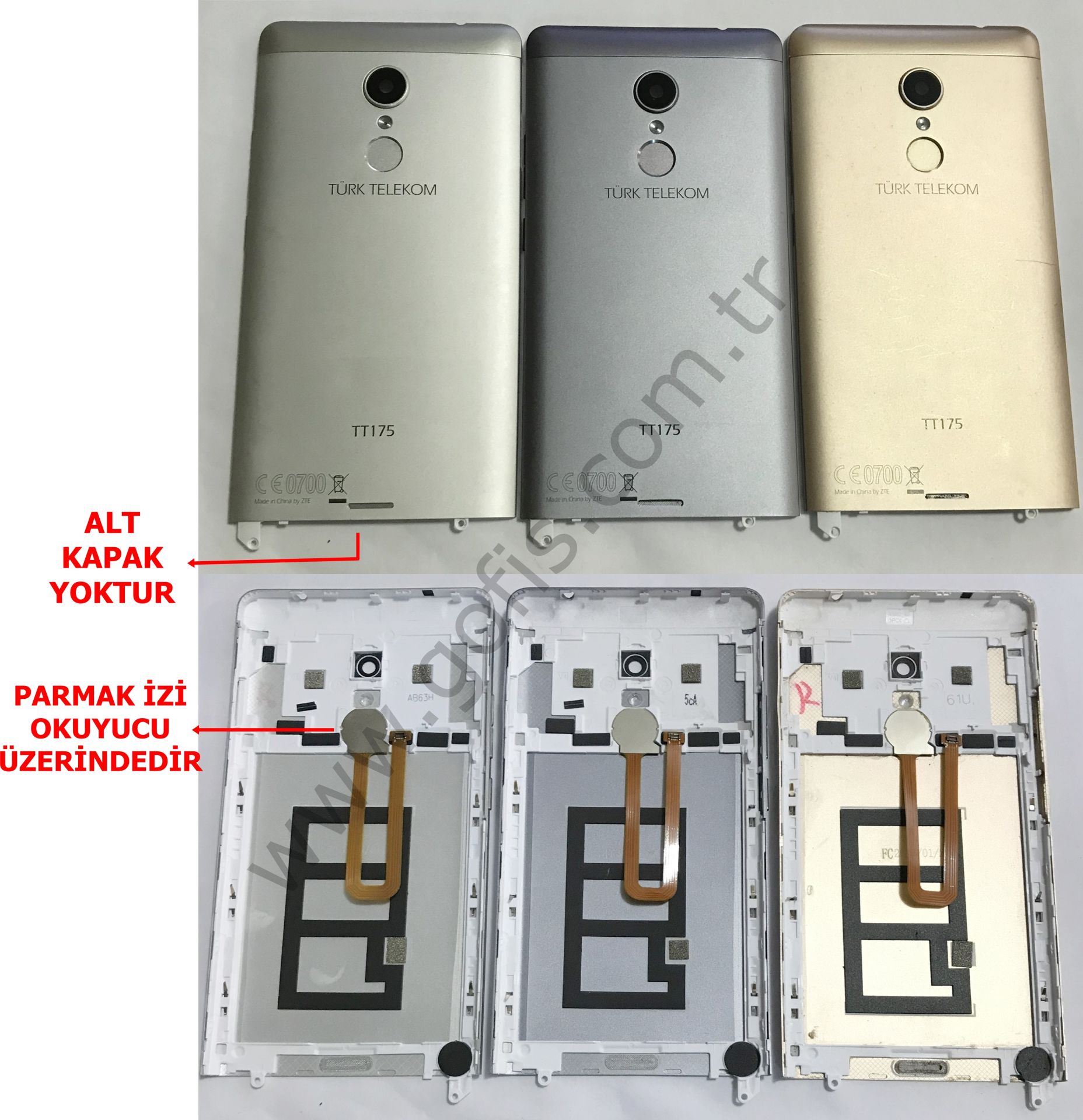TÜRK TELEKOM TT175 ARKA PİL KAPAK METAL %100 ORİJİNAL