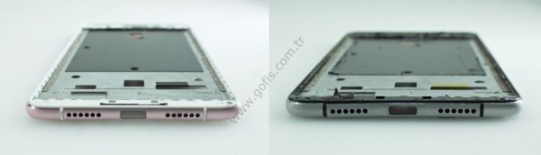 GENERAL MOBİLE GM5 PLUS ORTA KASA EKRAN ÇITASI %100 ORİJİNAL PEMBE - SİYAH