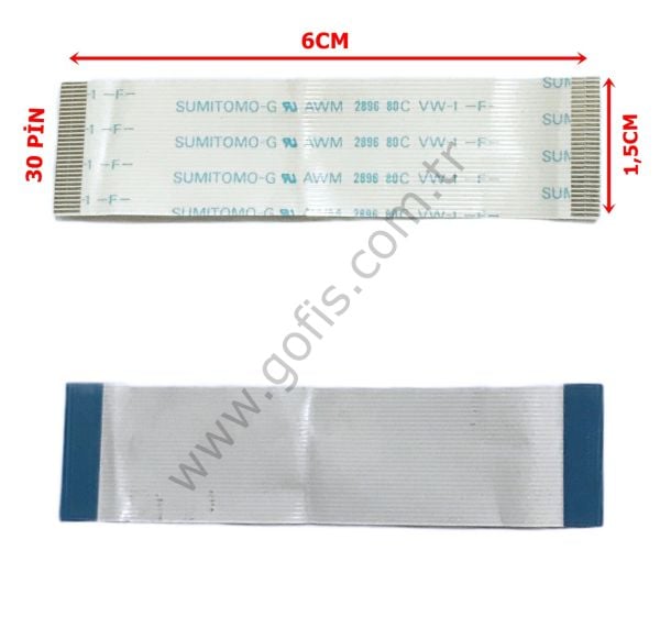 SUMITOMO-G AWM 2896 80C VW-1 -F- FLEX KABLO 1,5CM 6CM 30 PİN FLEX CABLE