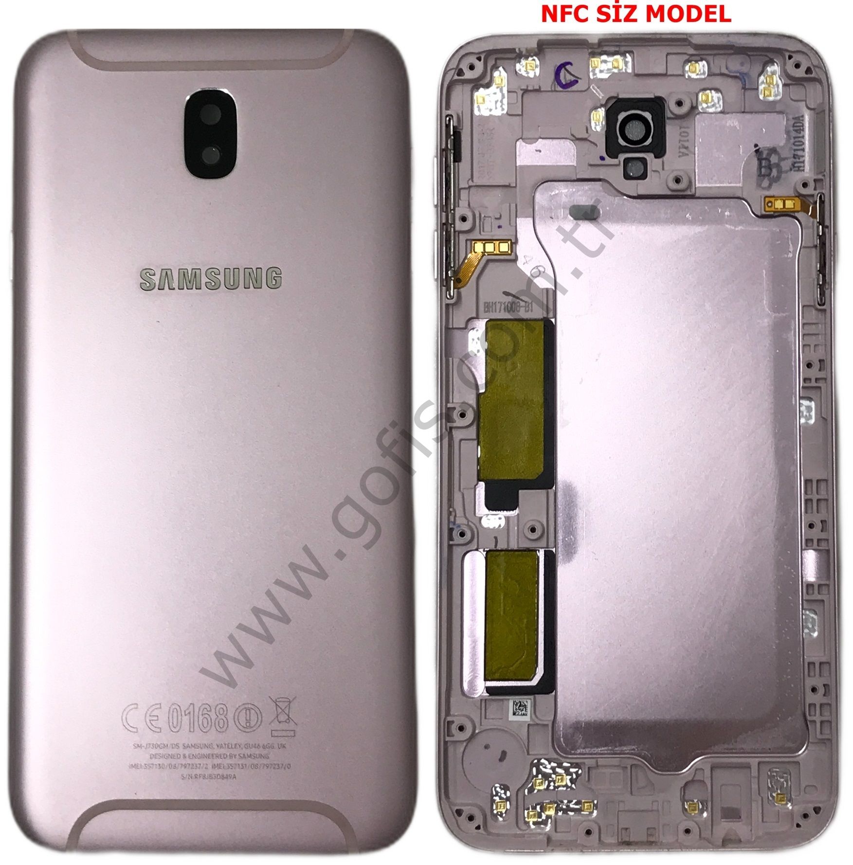 SAMSUNG GALAXY J7 PRO 2017 KASA KAPAK ÇİFT SİM SM-J730GM/DS PEMBE %100 ORİJİNAL