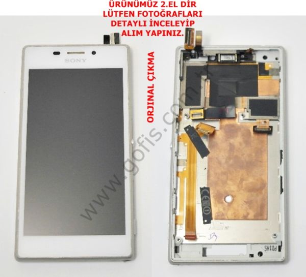 SONY XPERİA M2 LCD EKRAN DOKUNMATİK ÇITALI BEYAZ %100 ORİJİNAL