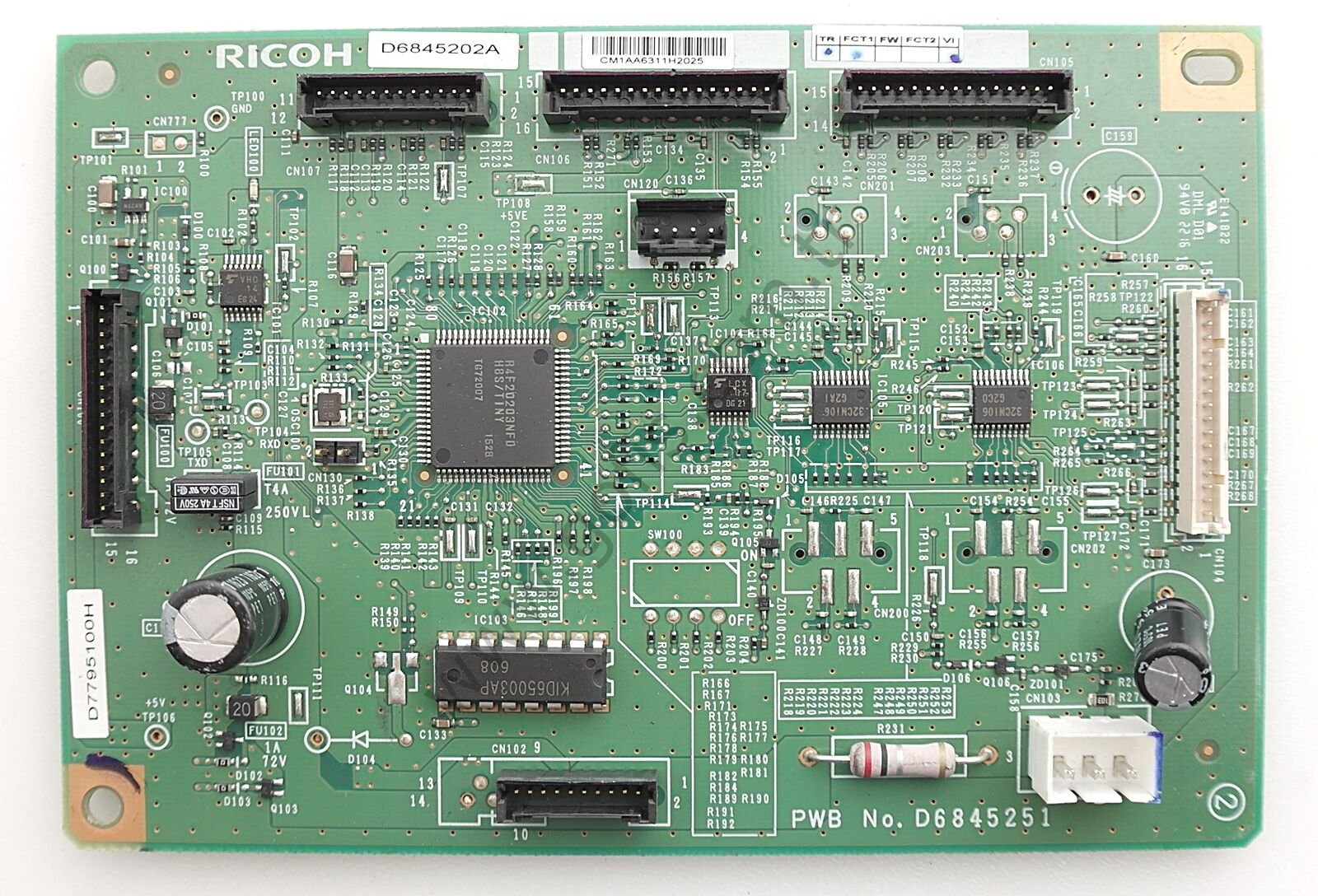 RİCOH MPC3003 MAİN CONTROL BOARD D6845251 D6845202 ANAKART