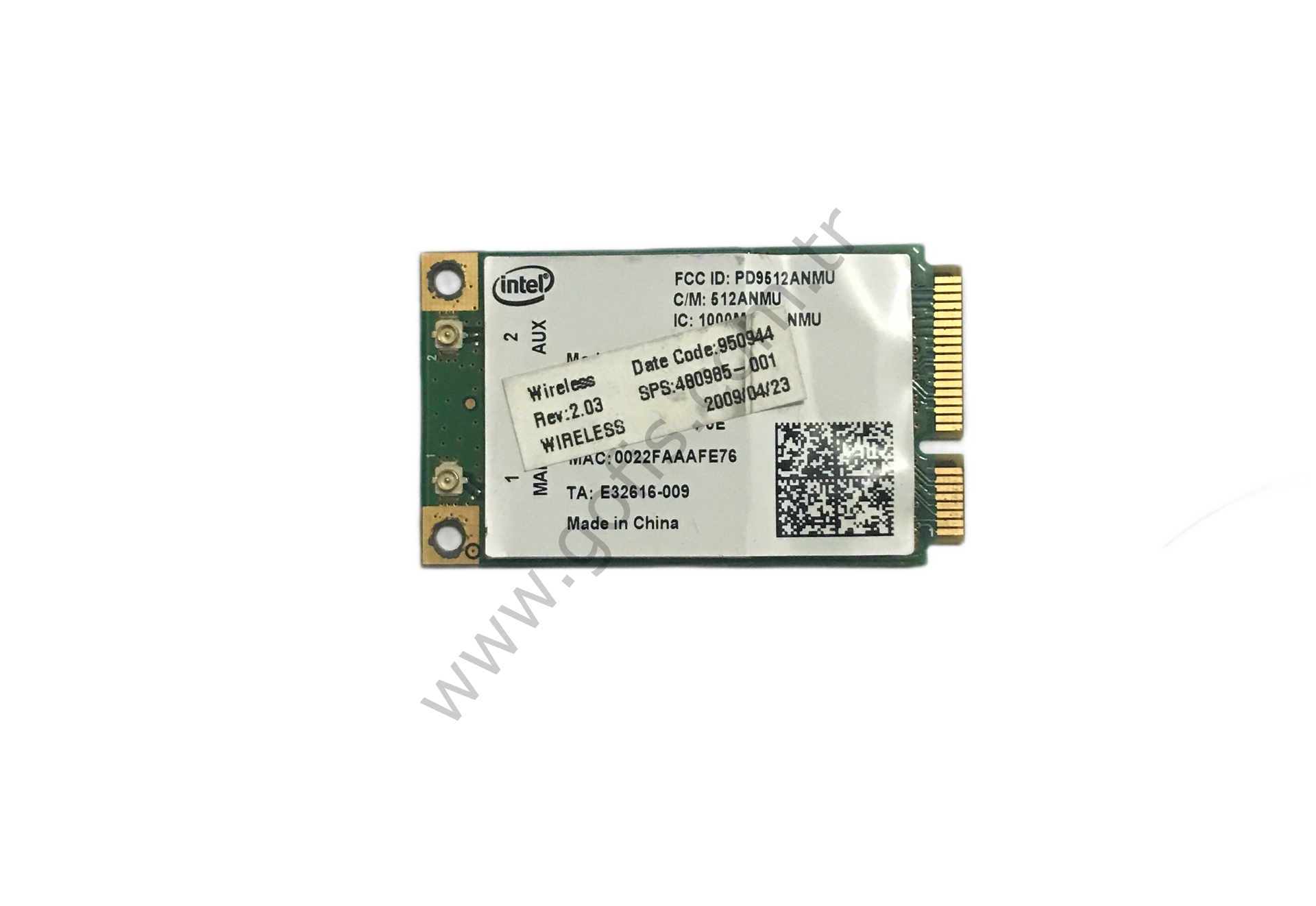 INTEL WIFI LINK 5100 512AN_MMW PD9512ANMU D080241003 480985-001 WİRELESS KART