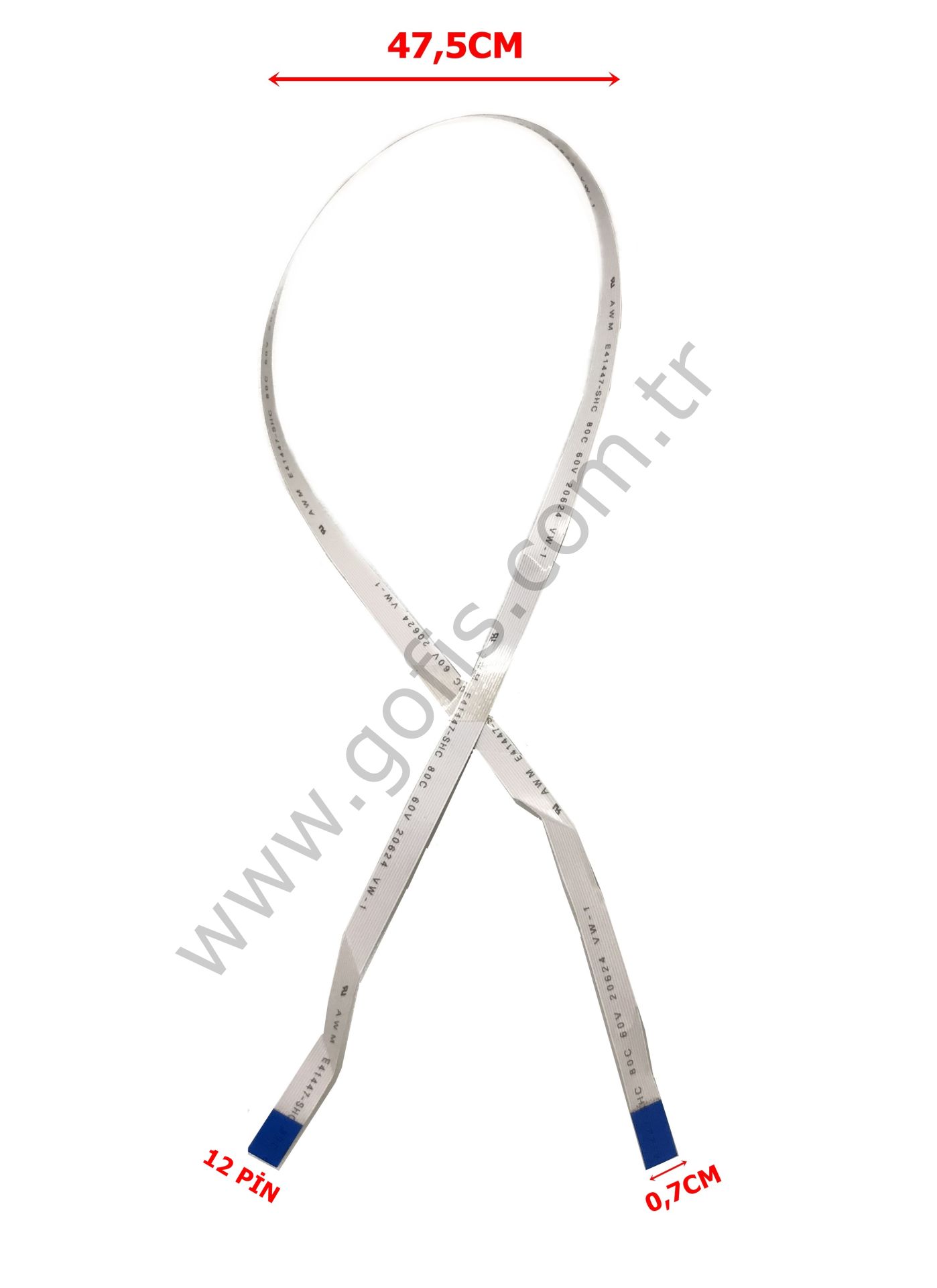 RİCOH AFİCİO MPC3002 MPC3502 KONTROL PANELİ BORDU FLEXİ 0,7CM 47,5CM 12 PİN FLEX CABLE