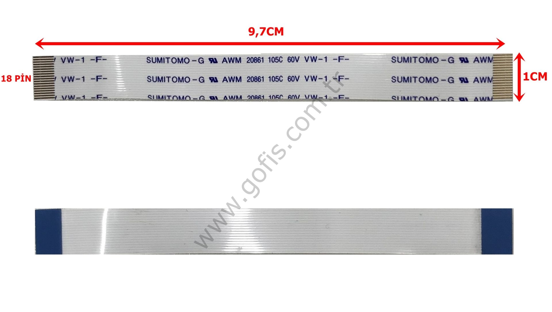 RİCOH AFİCİO MPC3002 MPC3502 KONTROL PANELİ BORDU FLEXİ 1CM 9,7CM 18 PİN FLEX CABLE