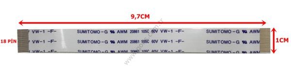 RİCOH AFİCİO MPC3002 MPC3502 KONTROL PANELİ BORDU FLEXİ 1CM 9,7CM 18 PİN FLEX CABLE