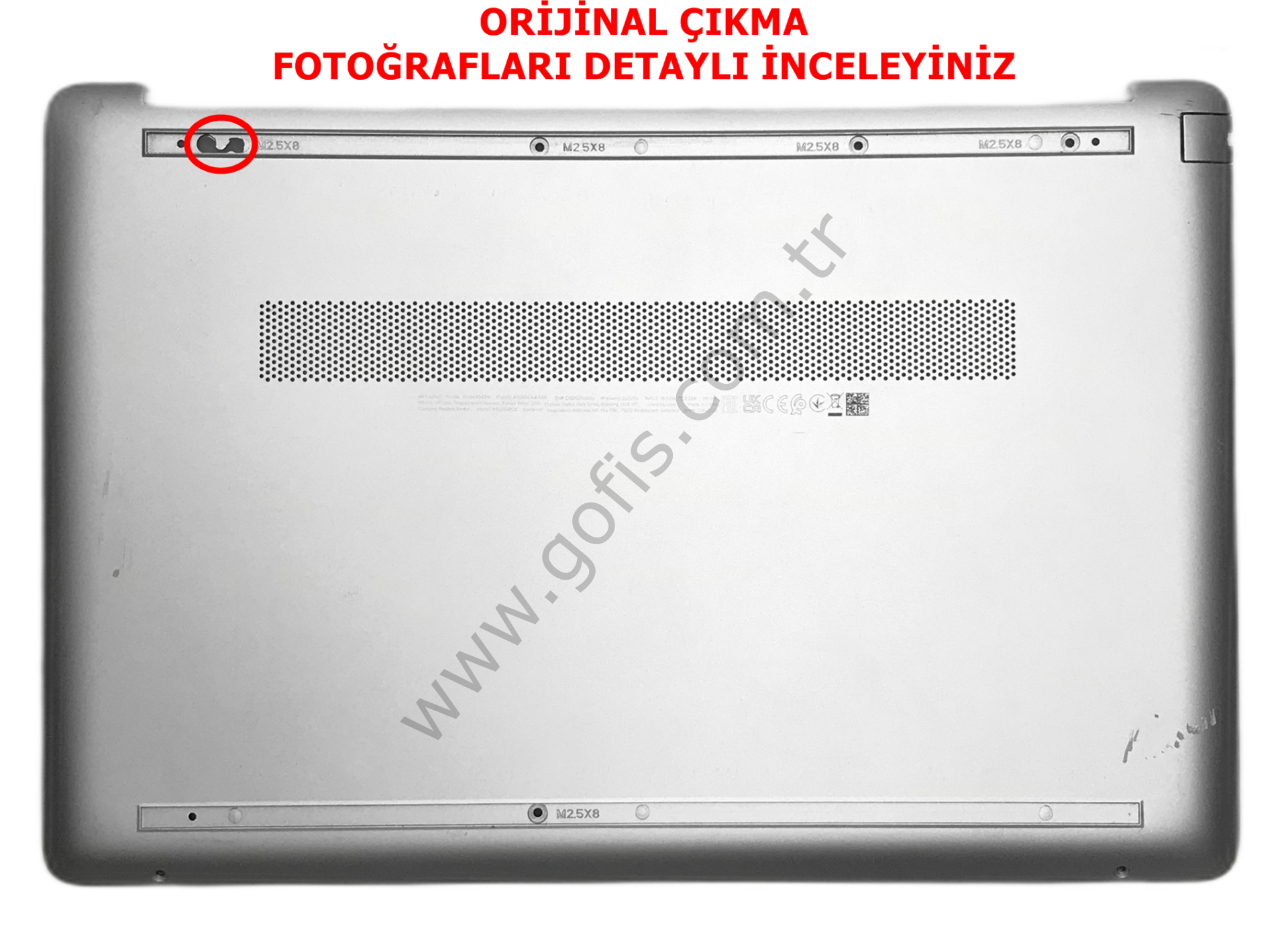 HP 15-DW3043NT 15-DW 15S-DY 15S-DU ALT KASA AP2H8000800 L52007-001 %100 ORİJİNAL