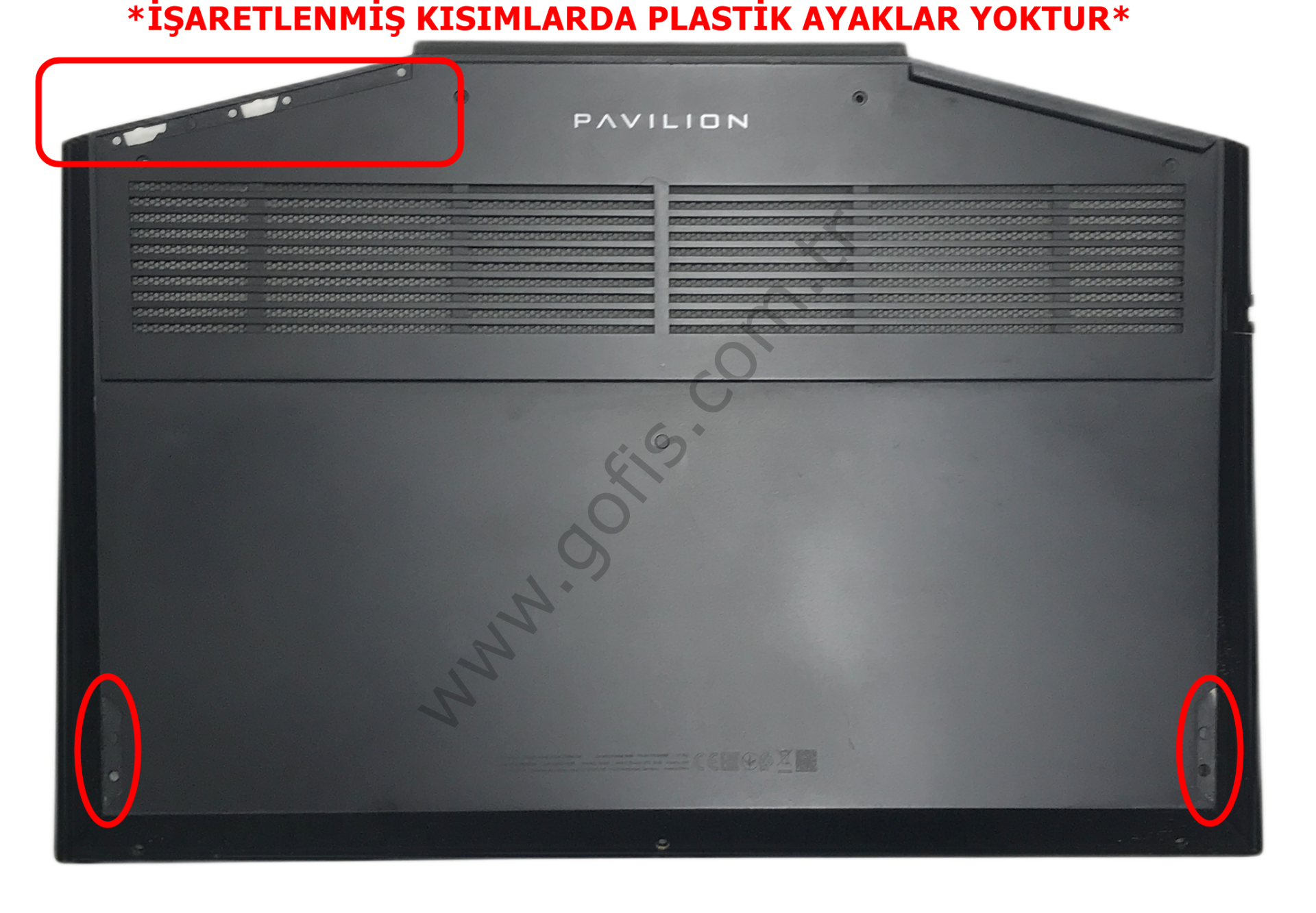 HP PAVİLİON GAMİNG 15-DK0011NT 15-DK ALT KASA AP2K8000410 L56255-001 %100 ORİJİNAL