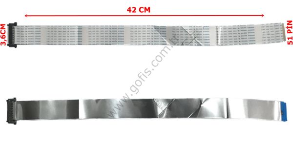 DEREN-S E241234 AWM 20861 105C 60V VW-1 FLEX KABLO 3,6CM 42CM 51 PİN FLEX CABLE