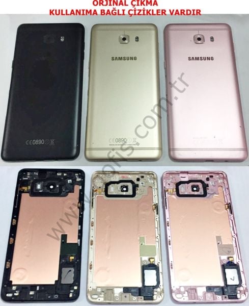 SAMSUNG GALAXY C9 PRO KASA ARKA PİL KAPAK +BUZZER +KAMERA LENS CAMI SM-C9000 %100 ORİJİNAL