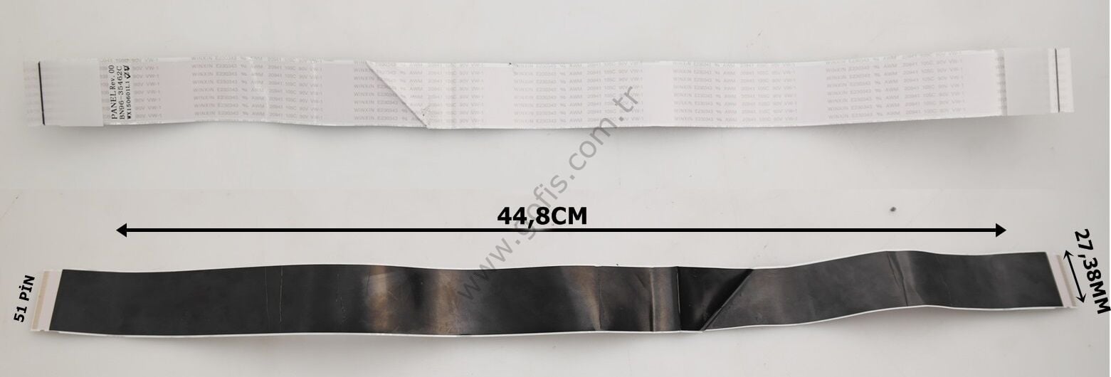 SAMSUNG UE48J6370SU LVDS FLEX KABLO BN96-35462C 27,38MM 44,8CM 51 PİN FLEX CABLE