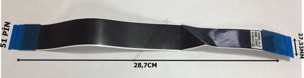 SAMSUNG UE40F6170 LVDS KABLO BN96-27044D 27,33MM 28,7CM 51 PİN LVDS CABLE