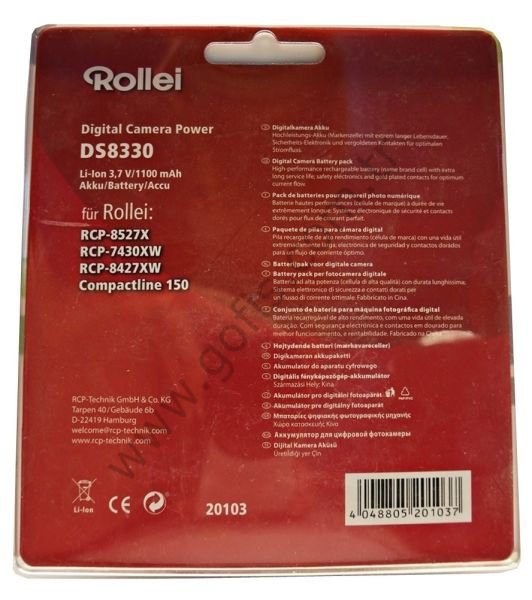 ROLLEI DS8330 KAMERA BATARYASI