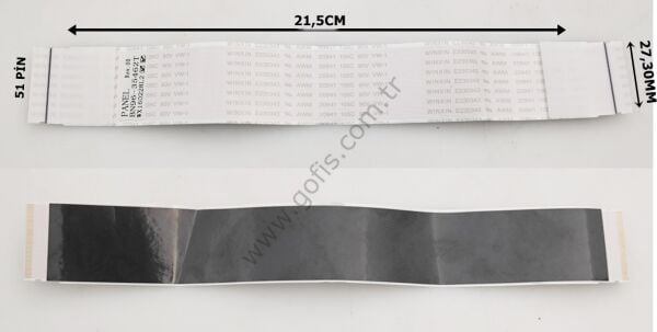 SAMSUNG UN75JU7100F, UN75JU6500F, UN75JU641DF LVDS KABLO BN96-35462T 27,30MM 21,5CM 51 PİN LVDS CABLE