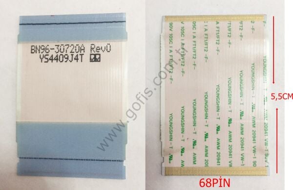 SAMSUNG UE40H5070AS FLEX KABLO BN96-30720A 68PİN 5,5CM FLEX CABLE