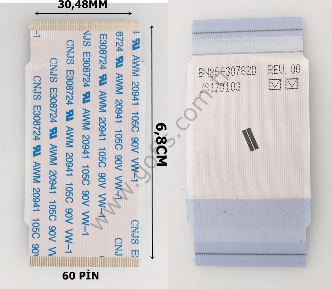 SAMSUNG UN58H5202AF FLEX KABLO BN96-30782D 30,48MM 6,8CM 60 PİN FLEX CABLE