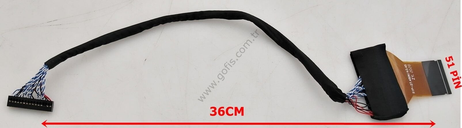SUNNY SN40DAL13/0216 LVDS KABLO 51P-27.45DK/K3.45 36CM 51 PİN LVDS CABLE